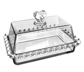 1703 MANTEIGUEIRA C/TAMPA DE CRISTAL DE CHUMBO CORACAO 17x10,5x10cm