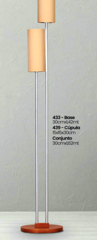 433 LUMINARIA PISO IMBUIA CUP TEC BEGE