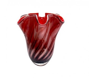 4388L/VR VASO LENCO LEITOSO GD / VERMELHO RUBY