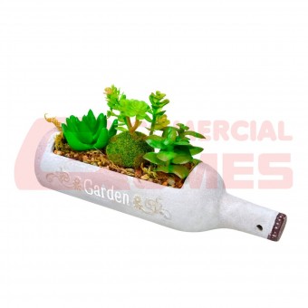 LM3413 MINI GARRAFA COM PLANTA ARTIFICIAL SORTIDAS