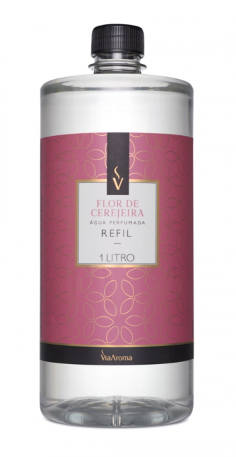 REFIL VIA AROMA 1LT AGUA PERF. CLASSICA FLOR DE CEREJEIRA