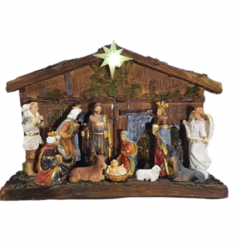 K17804-2 PRESEPIO CABANA C/ LUZ -