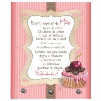 P8285 porta chave receita especial mãe 25,5x20,6