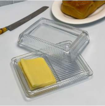 1386 PORTA FRIOS DE VIDRO COM TAMPA 20X15 CM