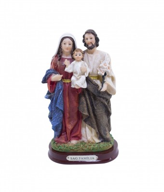 ALJB119-6-ME ENFEITE DE RESINA DE PLASTICO EM FORMATO DE SAGRADA FAMILIA TAMANHO: 15.2CM