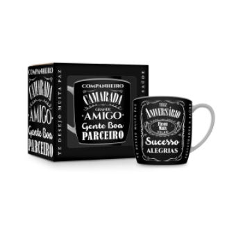 1919 CANECA PORCELANA URBAN 360ML - FELIZ ANIVERS AMIGO