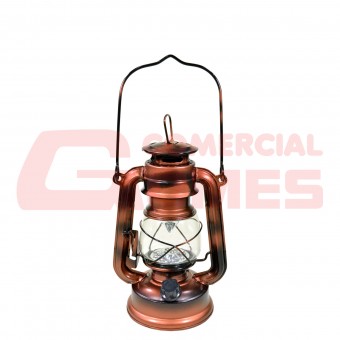 CG-003-006 LAMPIAO COBRE C/ LUZ LED COR QUENTE 24,5 CM