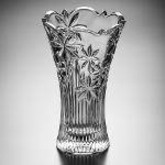 5950 VASO DE VIDRO SODO-CALCICO C/TITANIO ACINTURADO PERSEUS 25CM