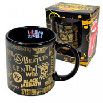 1867 CANECA DE CERAMICA BANDAS DE ROCK 340 ML