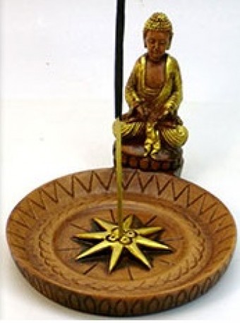 47-128/13 Incensario Prato Buda Marrom