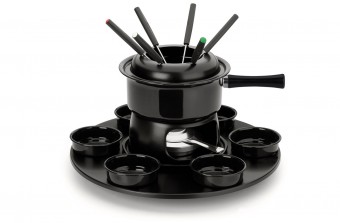 807913 SERV.P/  FONDUE CARROUSSEL LUGANO PRETO 17 PCS