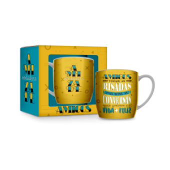1916 CANECA PORCELANA URBAN 360ML - AMIGOS TORNAM RISA