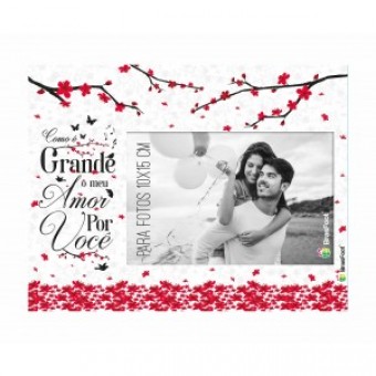 2128 PORTA RETRATO - COMO E GRANDE O MEU AMOR POR 10X15
