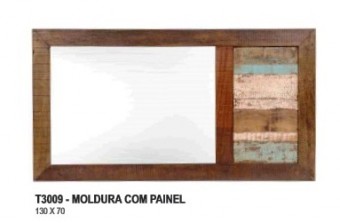 T3009 MOLDURA COM PAINEL ( MADEIRA DE DEMOLIÇÃO/RÚSTICO )