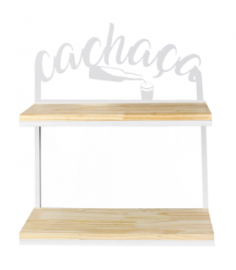 4102 Prateleira Cachaca - 1-PRETO, 1-BRANCO
