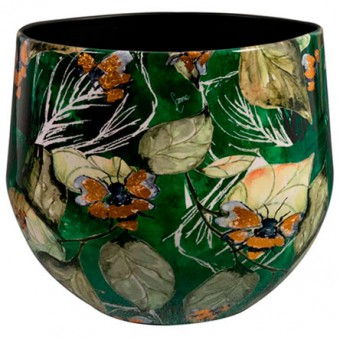 170207A VASO DE METAL LAMMIE BEE GREEN 23X23 CM