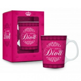 3922 CANECA PORCELANA PREMIUM - AMIGA DIVA