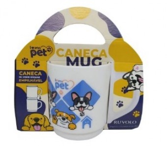 780180216 CANECA MUG LINHA I LOVE MY PET
