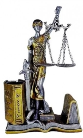 Qmh21873313 dama justica 21x11,5cm resina