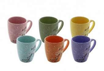 2295 CANECA CERAMICA FLOCOS SORTIDA 295ml