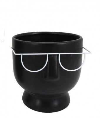 21848 VASO CERAMICA FORMA ROSTO C OCULOS REDONDO