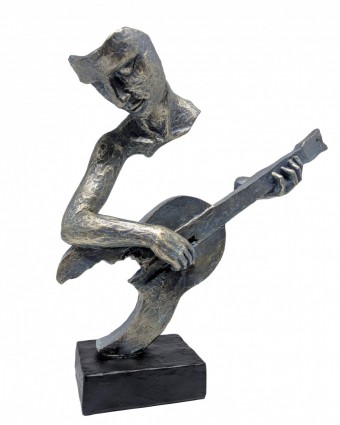 001060 estatueta resina violao 27,2x9,8x30,8cm sku 001060