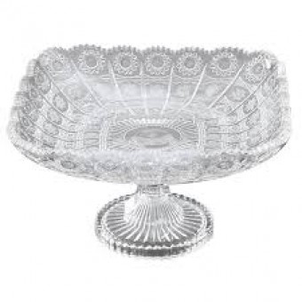 23150 Centro de mesa Versailles em cristal ecologico com pe 28.5x16,5cm