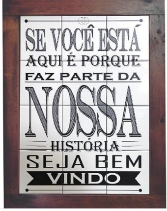 3093AM-002 QUADRO AZULEJO BEM VINDO 30x20cm