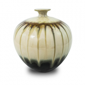 000147 vaso decorativo nakine ceramica bege 21x17x17