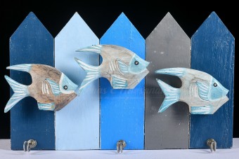 63127 CABIDEIRO 3 PEIXES 40x25 AZUL BEBE