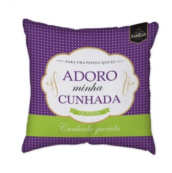 CUNHADA ADORO ALMOFADA QUADRADA