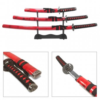 PFL15942 ENFEITE DEC.MODELO CJ 3 ESPADAS KATANA S/CORTE