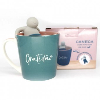 10024121 CANECA 350ML C/ INFUSOR P/ CHA GRATIDAO
