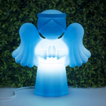 Luminaria anjinho da guarda azul