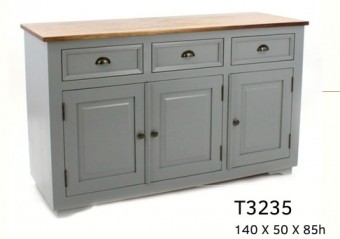 T3235 BALCÃO 3 PORTAS E 3 GAVETAS  140X50X85 ALT