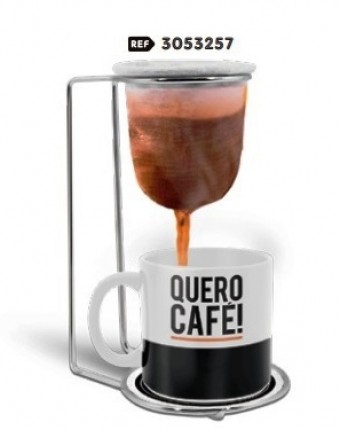 3053257 KIT CAFE PORCELANA 100ML  QUERO CAFE