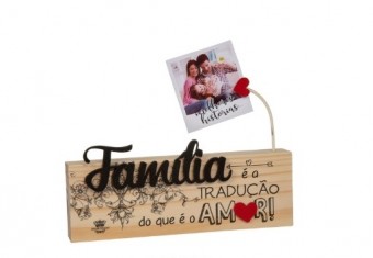 P18843 MADEIRINHA CRU PORTA RECADO FAMÍLIA TRADUÇÃO15X22X3