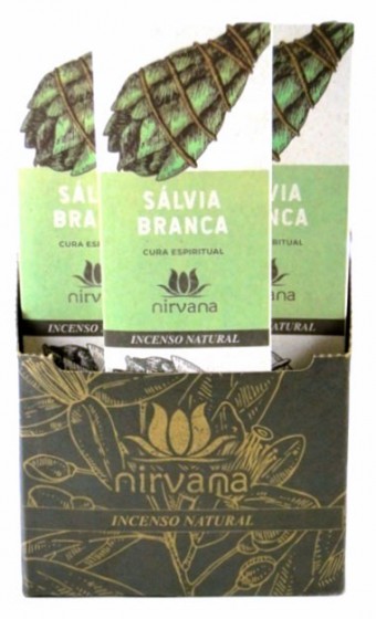 10-809 Incenso Natural Sálvia Branca  9 Varetas  Linha