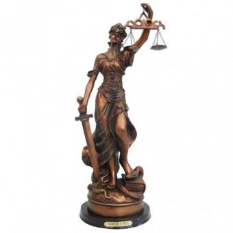 362241 DAMA DA JUSTICA 16CM BRONZE