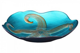 2848 DEKOR-TENTACLE-CENTRO DECORATIVO-40 CM-AZUL COM LARANJA 643240.AZLR