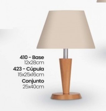 410 BR ABAJUR TRADICIONAL BRANCO S/CUP