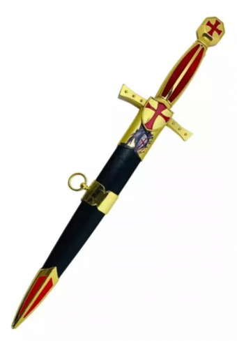 ENF.METAL P/ORN DEC ESPADA CURTA ADAGA C/LAM S/CORTE 40.CM