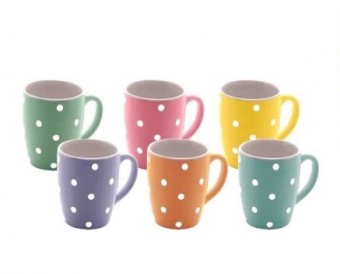 8602 CANECA DE PORCELANA DOTS SORTIDA 280ml