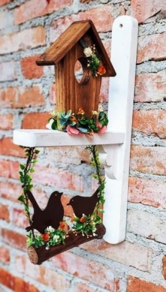 6341 bem vindo casinha puleiro 2 passaros