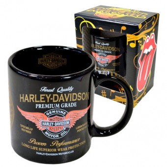1868 CANECA DE CERAMICA PRETA HARLEY DAVIDSON 340 ML