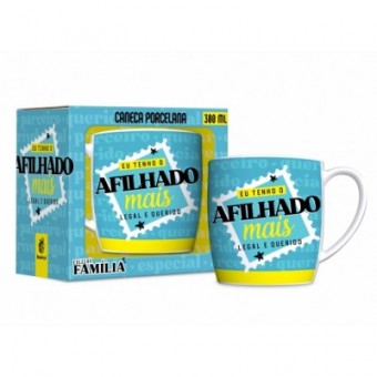 14133 CANECA PORCELANA URBAN 300ML FAMILIA - AFILHADO MAIS LEGAL