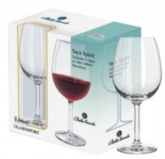 SPIRIT CJTO. C/ 02 TACAS P/VINHO BOURDEAUX 580 ML