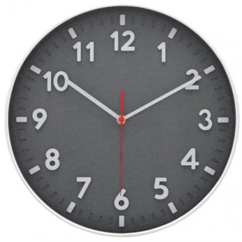 642-023 RELOGIO DE PAREDE BRANCO E CINZA 29 CM