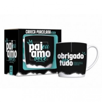 14177 CANECA PORCELANA URBAN 300ML - PAI EU AMO VOCE