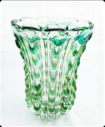 C1174 VASO / VERDE COM AMBAR 27 X 30 ALT